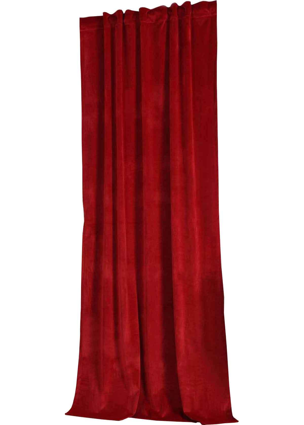 VORHANG MILANO HxB 235x135 cm Grün - Hellrot, Textil (135/235cm) - Gardinenbox