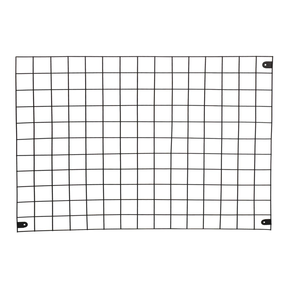 WANDGITTER Sæby - Schwarz, Metall (75/0.5/55cm) - [en.casa]