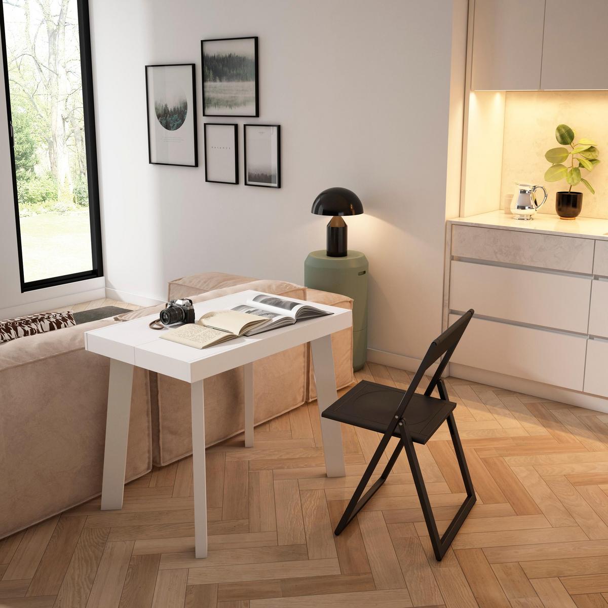 ESSTISCH ausziehbar 58 bis 222cm, für 10 Gäste, weiß, 58/90/73cm - Weiß, Holzwerkstoff (90/222/73cm) - Skraut Home