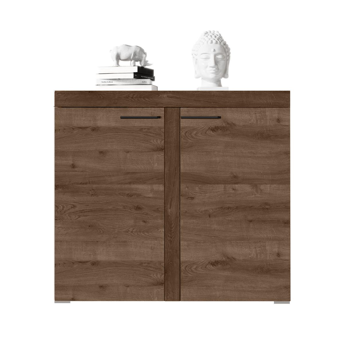 SIDEBOARD Spacoro 2D Lefkas 97,2/82/40,3 cm – Schmale Kommode Eleganz für Ihr Zuhause - Braun, Holzwerkstoff/Kunststoff (97/82/40cm) - AX Living