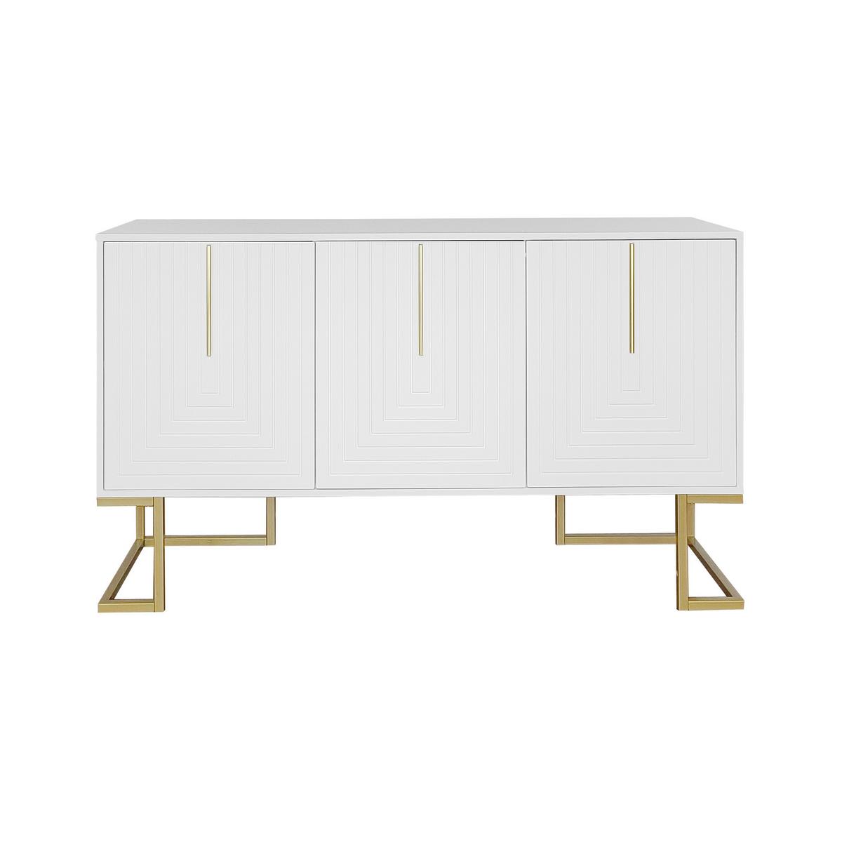 SIDEBOARD Weiß 138/40/80,5CM - Weiß, Holzwerkstoff/Metall (40/81/138cm) - Urban Meuble