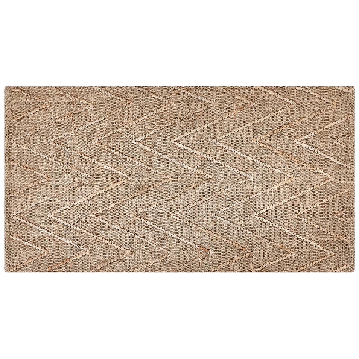 TEPPICH geflochten Daday 150/80 cm - Beige, Naturmaterialien (80/150cm) - Beliani