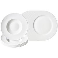 PIZZA- UND PASTA-SET Saphir weiß 12-tlg. - Weiß, Keramik (2/2/2cm) - Ritzenhoff Breker