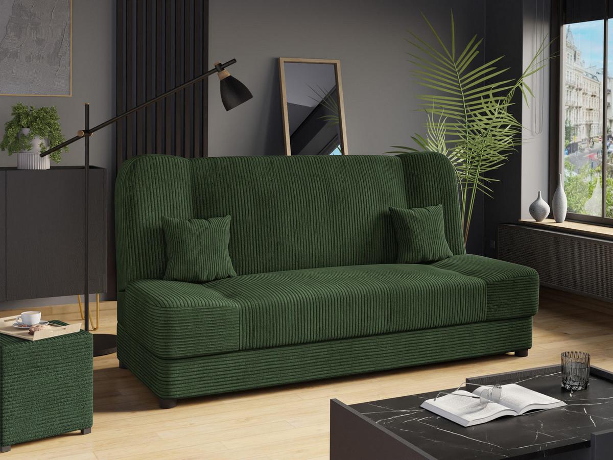 SCHLAFSOFA Jonas Cord - Grün, Holz/Textil (195/86/87cm) - MIRJAN24