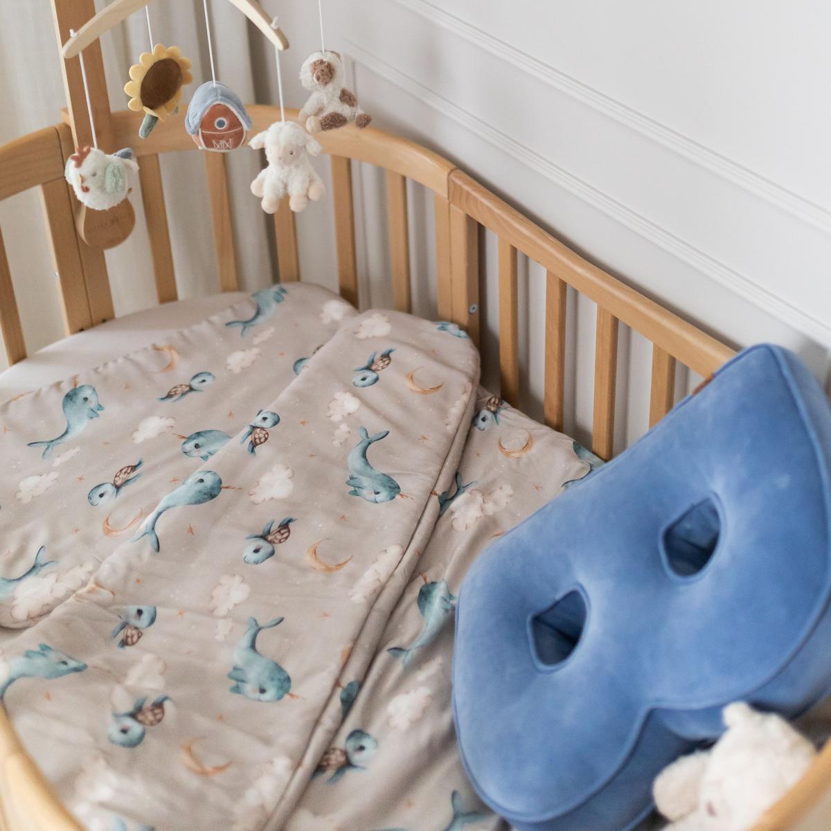 BABY Bambus-Bettwäsche Wale - Cappuccino, Textil (90/120cm) - waldin