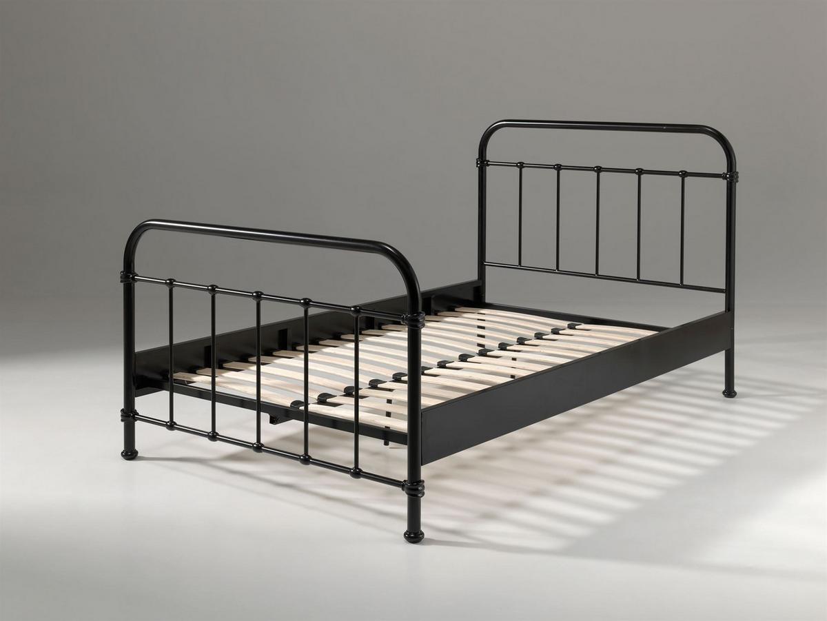 METALLBETT Karlyn 210x111x129 aus Metall in Schwarz - Schwarz, Metall (120/200cm) - 58aufmkessel