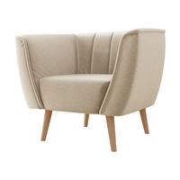 SESSEL Pas 1 - Beige/Naturfarben, Holz/Textil (82/75/74cm) - MIRJAN24