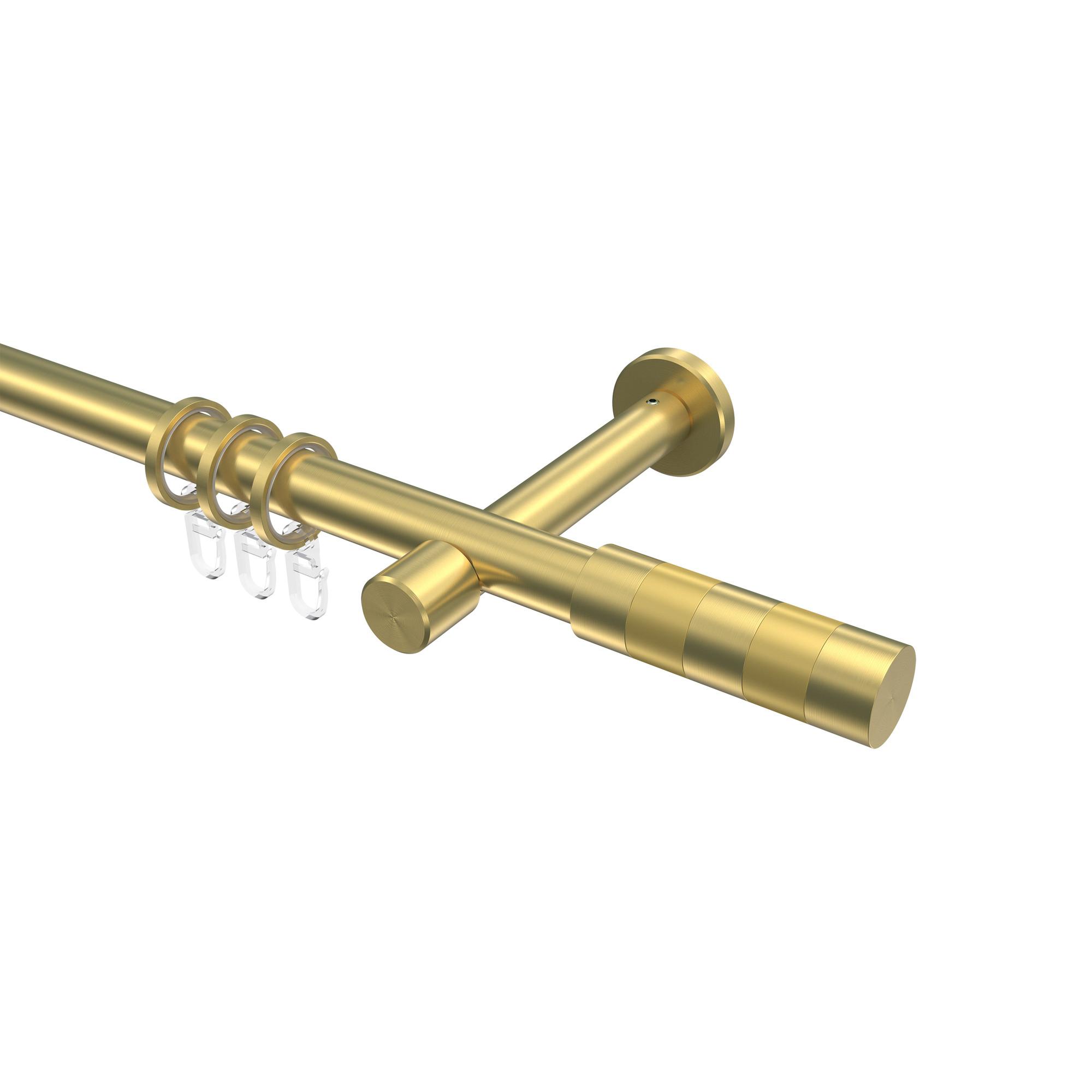 GARDINENSTANGE Prestige Mavell 100 cm, 1-läufig, 20 mm Ø Messing-Optik - Messingfarben/Goldfarben, Metall (100cm) - INTERDECO