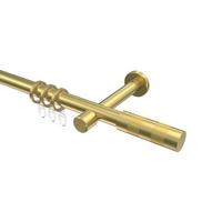 GARDINENSTANGE Prestige Mavell 100 cm, 1-läufig, 20 mm Ø Messing-Optik - Messingfarben/Goldfarben, Metall (100cm) - INTERDECO