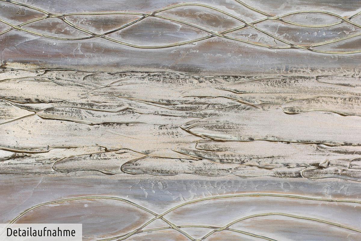 ACRYLBILD HANDGEMALT 100/75 cm - Beige/Braun, Holz/Textil (100/75cm) - KUNSTLOFT