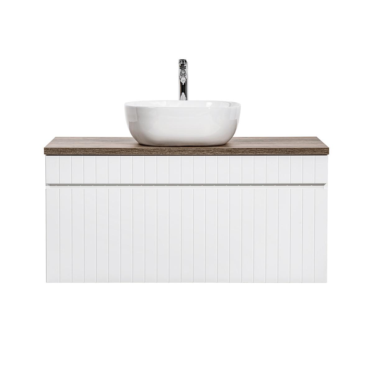 WASCHTISCH 100cm Zelie Weiß - Weiß, Holzwerkstoff (100/48/46cm) - Petits-meubles