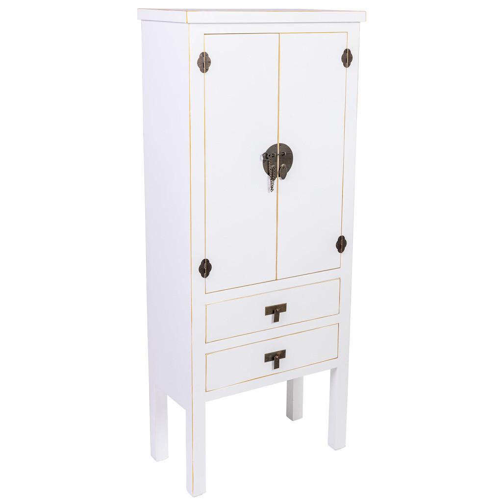 SCHRANK aus Holz 60x30x142 cm - Weiß, Holz (60/142/30cm) - Wanderlust