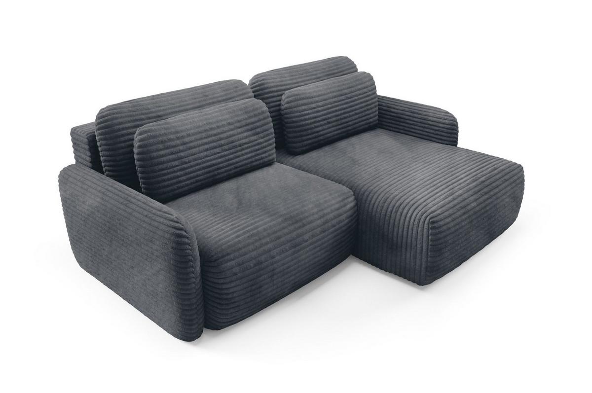ECKSOFA Simone Mit Schlaffunktion - Anthrazit, Holzwerkstoff/Textil (165/240cm) - Fun Möbel