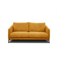 SOFA VILT 2,5-Sitzer, honig - Schwarz/Honig, Holzwerkstoff/Textil (202/89/94cm) - Wozimo