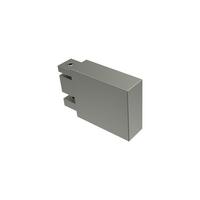 ENDSTÜCKE FÜR GARDINENSTANGEN 14x35 mm, Lox Edelstahl-Optik, Packung 2 Stück - Edelstahlfarben, Metall (5.2/3.4/3.4cm) - INTERDECO