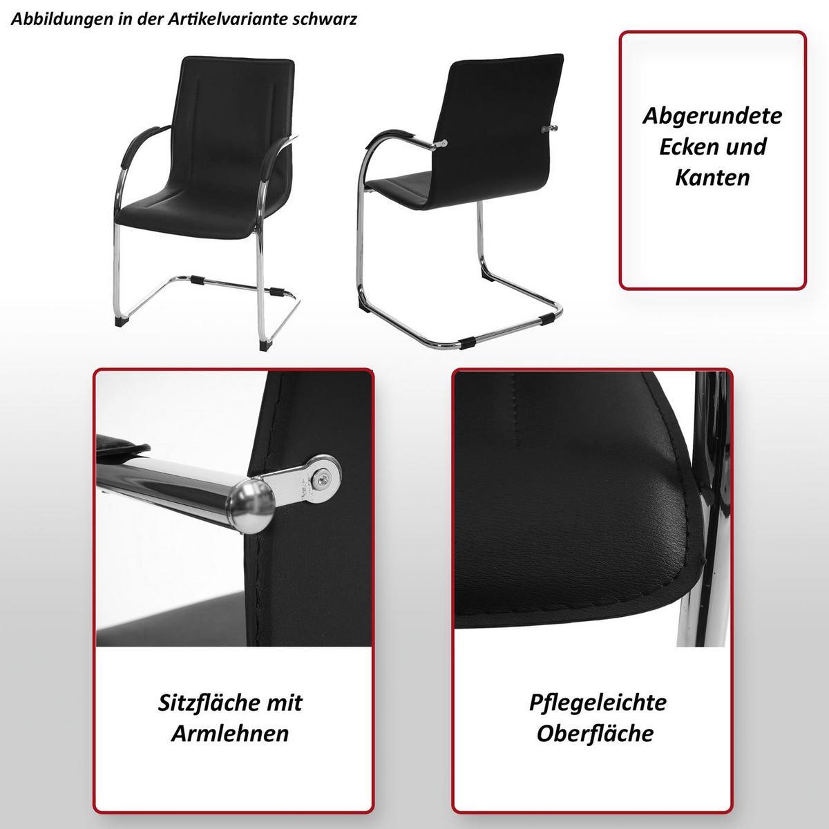 KONFERENZSTUHL Beige - Beige, Kunststoff (56/93/56cm) - MCW