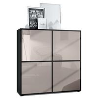 HIGHBOARD Cuba Türen in Sandgrau Hochglanz - Sandfarben, Holzwerkstoff (104/105.5/35.5cm) - Vladon