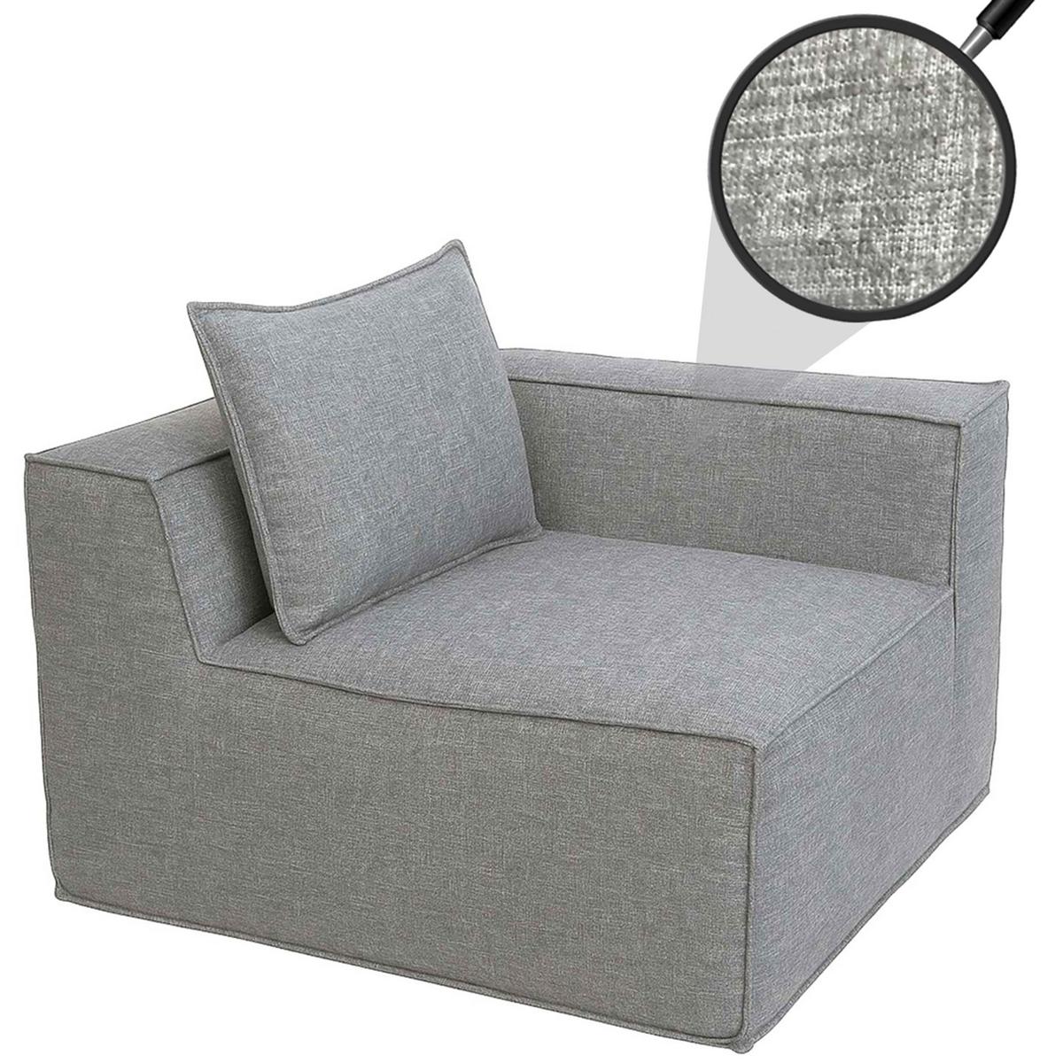 ECKTEIL Hellgrau - Hellgrau, Textil (97/63/97cm) - MCW