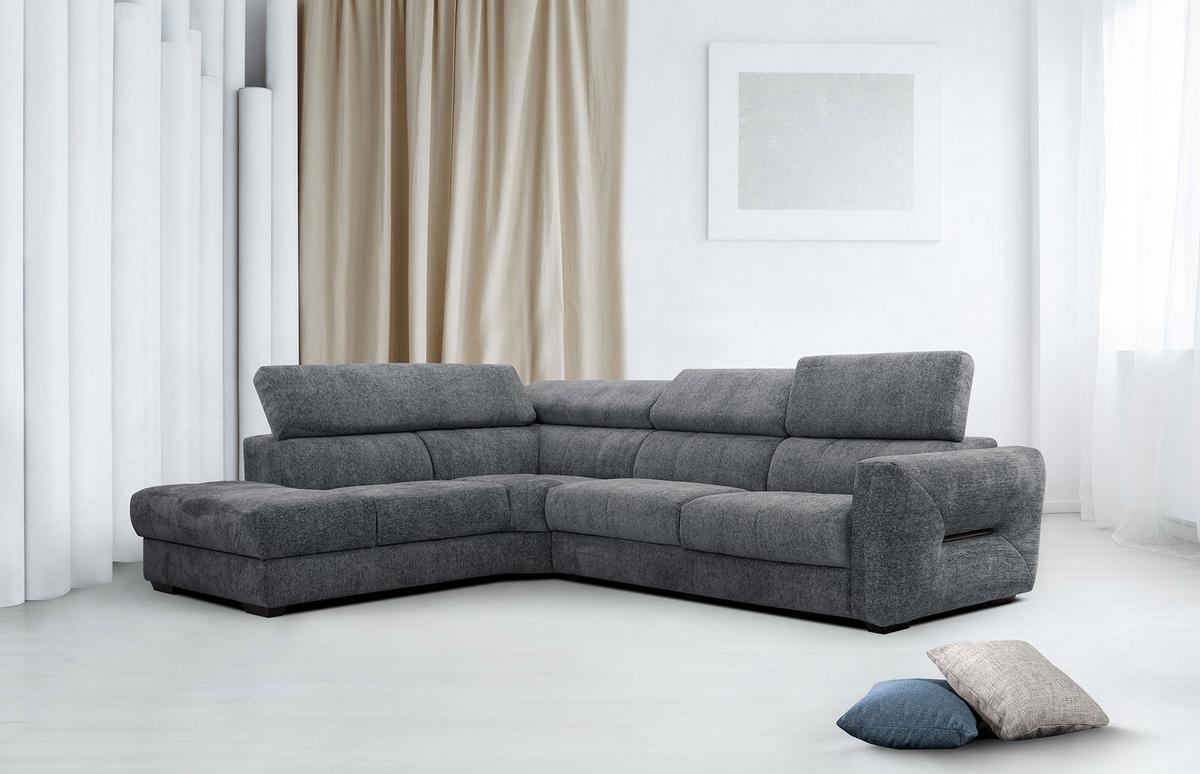 ECKSOFA CALVERA 5-Sitzer, graphitfarben - Graphitfarben, Holzwerkstoff/Textil (239/298cm) - Wozimo