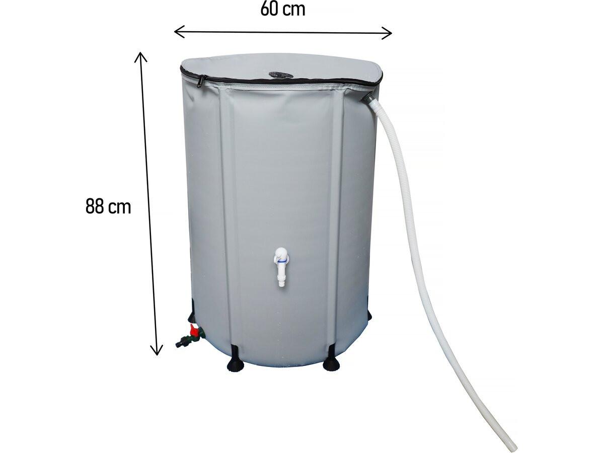 REGENWASSERTANK récupérateur d'eau souple en pvc 250 l - gris - Grau, Kunststoff (60/88/60cm) - Habitat Garten