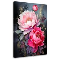 LEINWANDBILD Blumen 30x45cm - Rosa, Textil (30/45cm) - Feeby