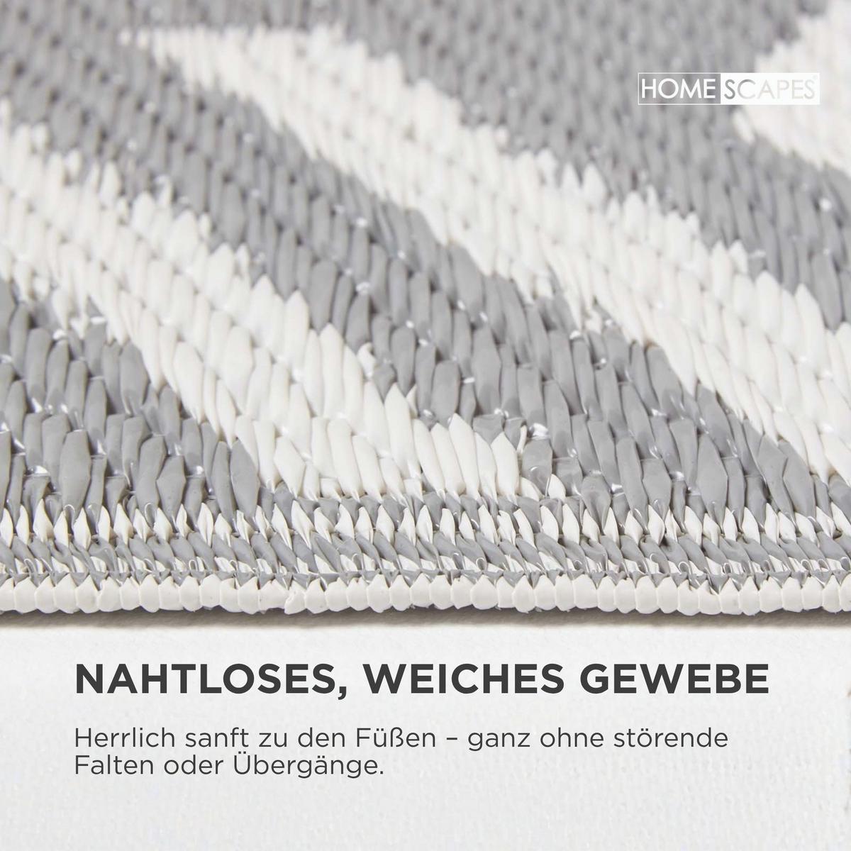 OUTDOORTEPPICH Luna, geometrisch gemustert 120/180 cm - Grau, Kunststoff (120/180cm) - Homescapes