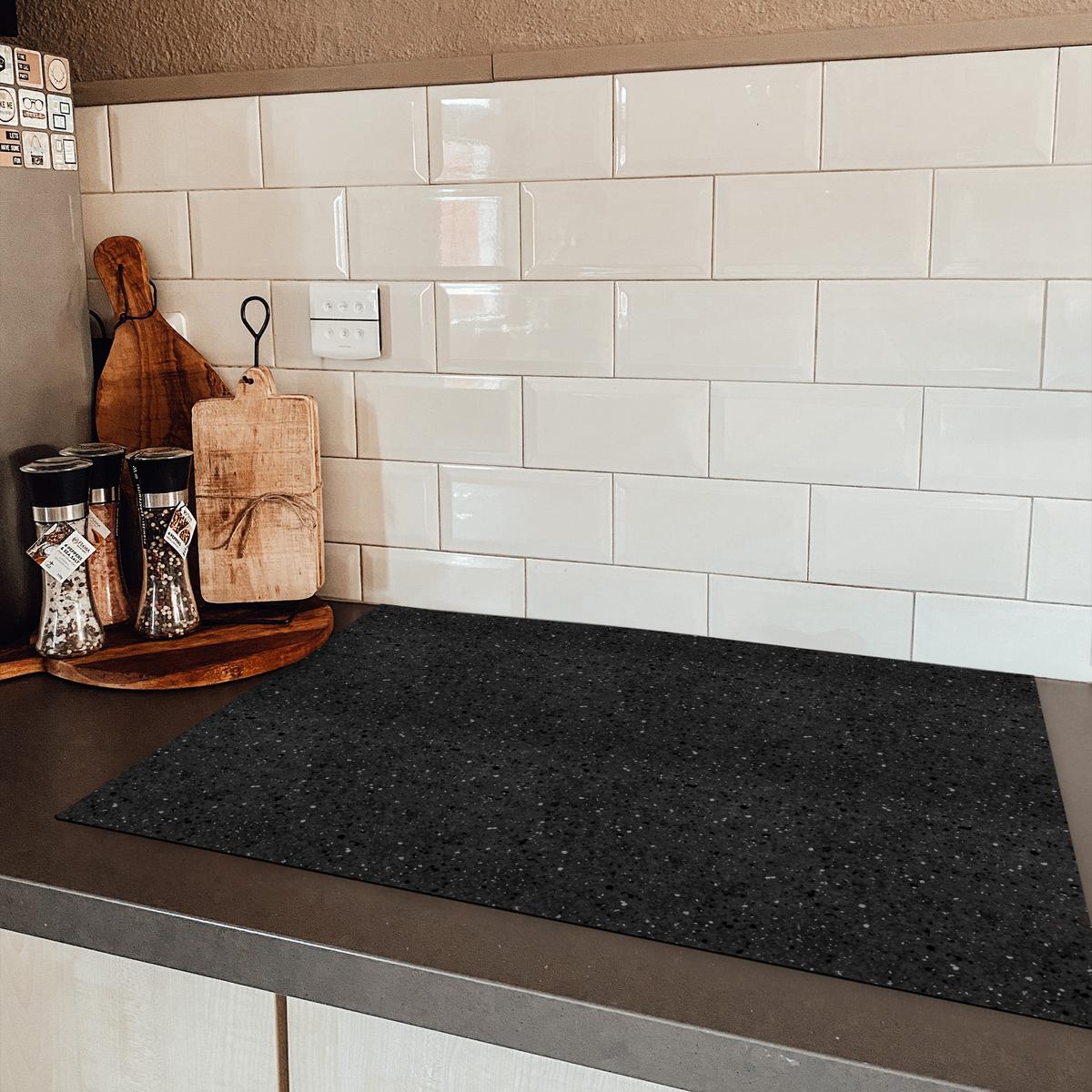 HERDABDECKPLATTE Granit - Schwarz - Grau Ceranfeldabdeckung 78x52 cm - Anthrazit, Kunststoff (78/52/0.2cm) - MuchoWow