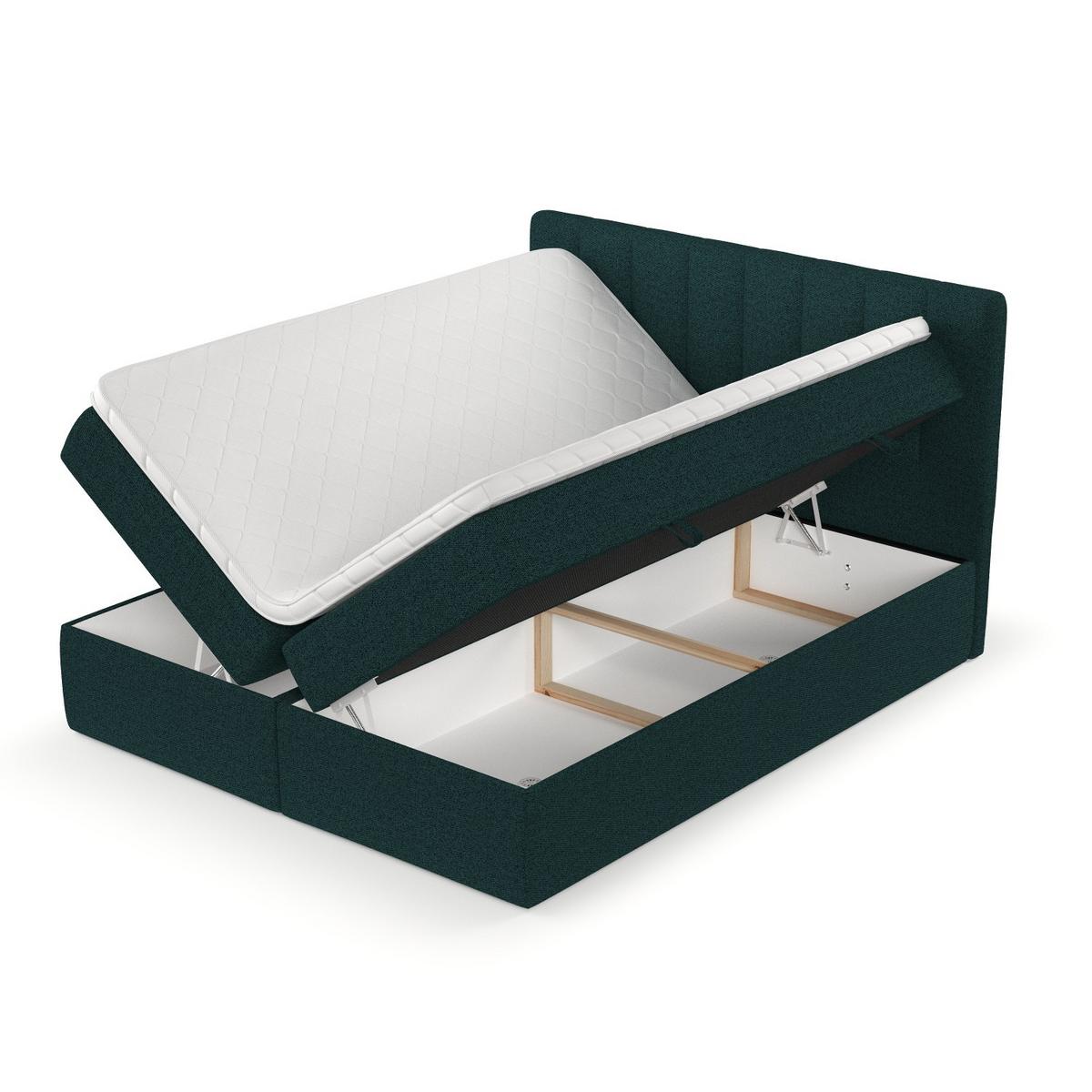 BOXBETT Bari 160/200 cm Grün im Riva Stoff - Grün, Holz/Holzwerkstoff (160/200cm) - AltaBeds