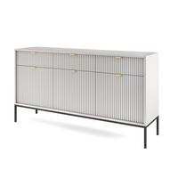 SIDEBOARD STELLARE 154/83/39 cm mit 3 Schubladen 3 Türen Grau - Grau, Holzwerkstoff (154/83/39cm) - MASSENO