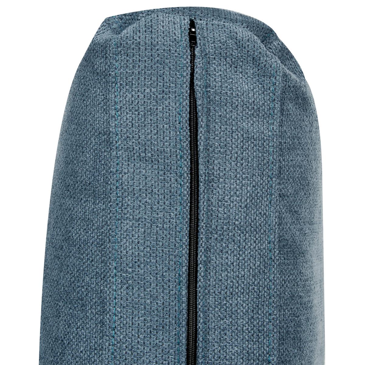 ECKSOFA 4-Sitzer Chenillegewebe Blau rechtsseitig Vinterbro - Blau/Schwarz, Textil (279/162cm) - Beliani