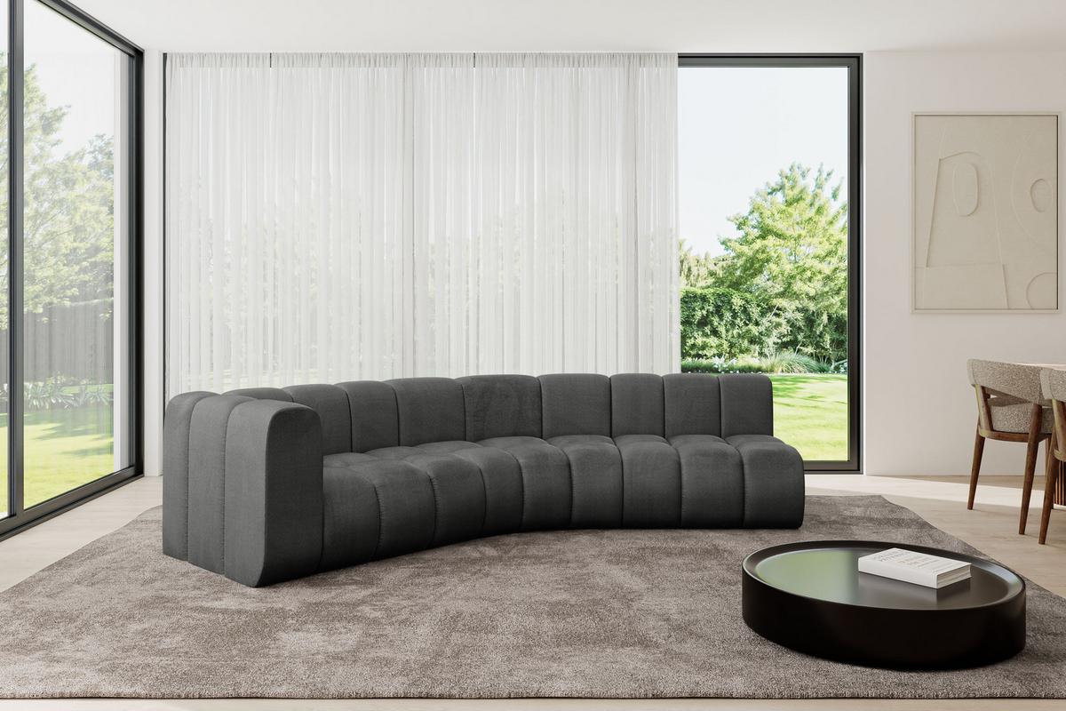 ECKSOFA modulares Sofa Karex-L1 - 308x194x70 cm Dunkelgrau - Dunkelgrau, Holzwerkstoff/Textil (308/194cm) - ALTDECOR