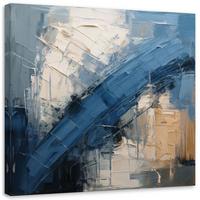 LEINWANDBILD Abstraktion Industrial Blau 40x40cm - Blau, Textil (40/40cm) - Feeby
