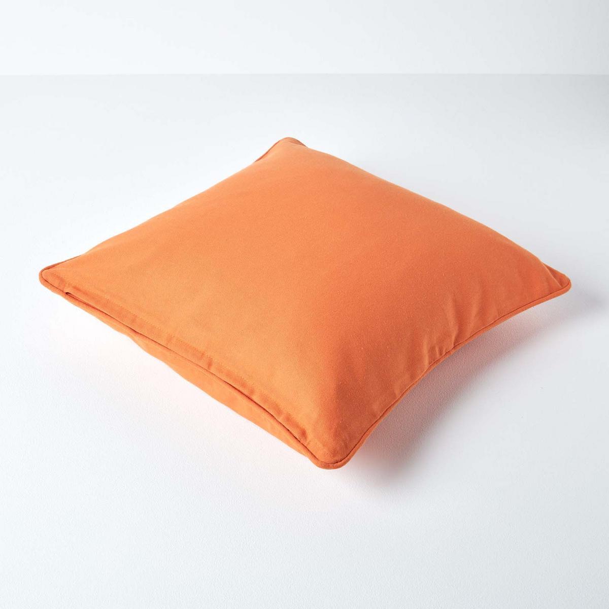 KISSENHÜLLE terracotta 45/45 cm, 100% Baumwolle - Terracotta, Textil (45/45cm) - Homescapes