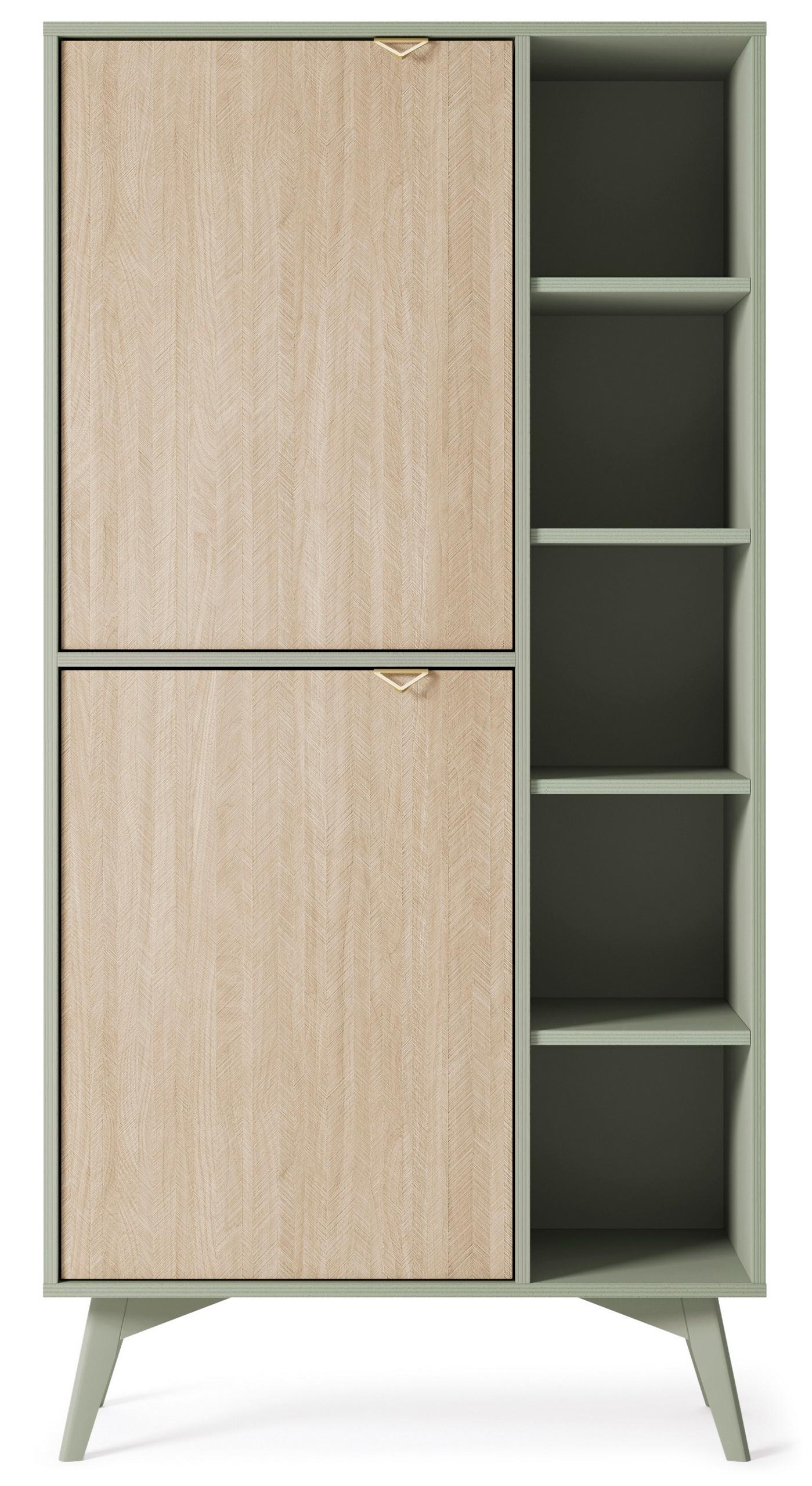 BÜCHERREGAL FORESTA 80x38x160 cm, Regal Kieferfarben - Fichtefarben/Eukalyptusholzfarben, Holzwerkstoff (80/160/38cm) - MASSENO