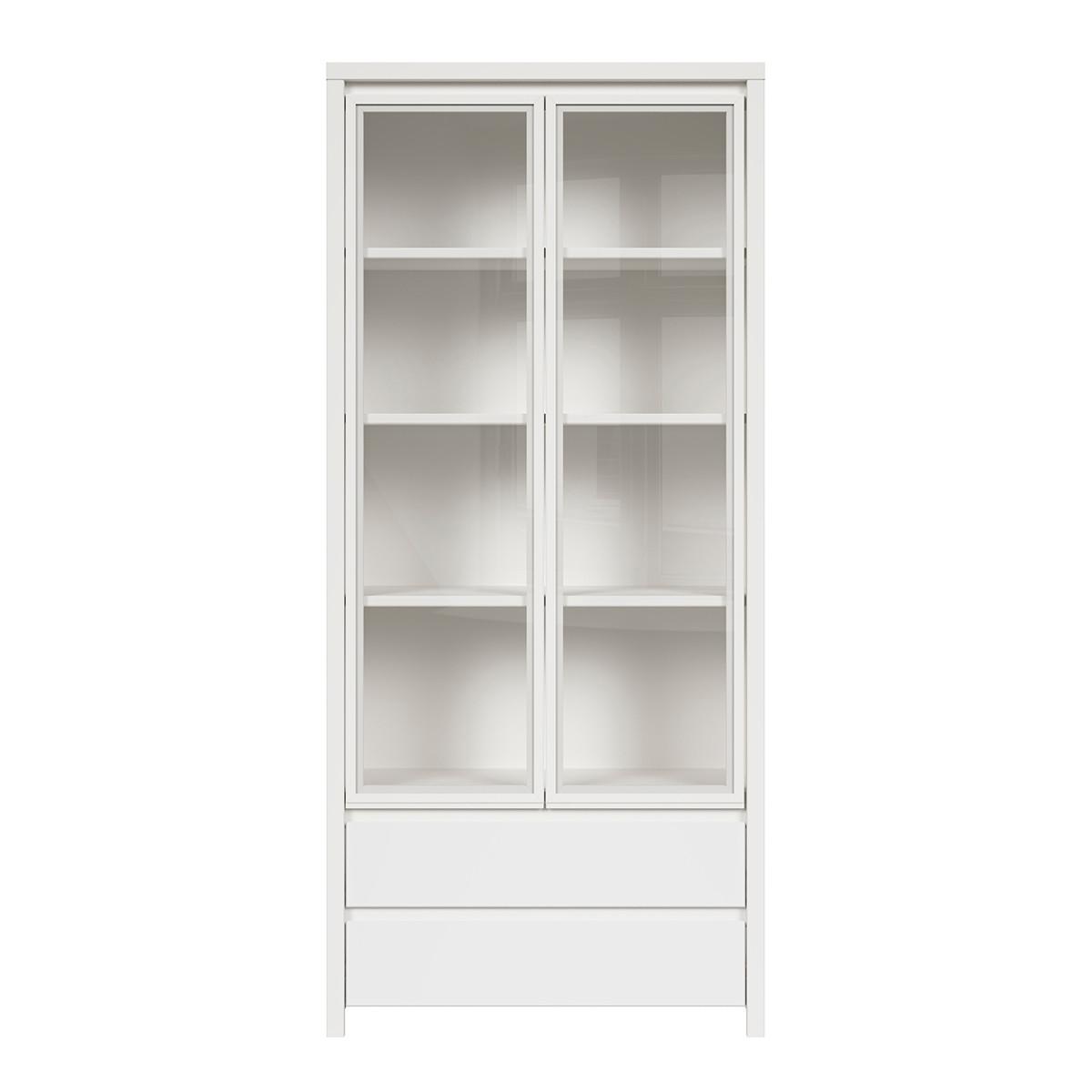 GESCHIRRSCHRANK Soren Weiß matt - Weiß, Holzwerkstoff (90/200.5/40.5cm) - Petits-meubles