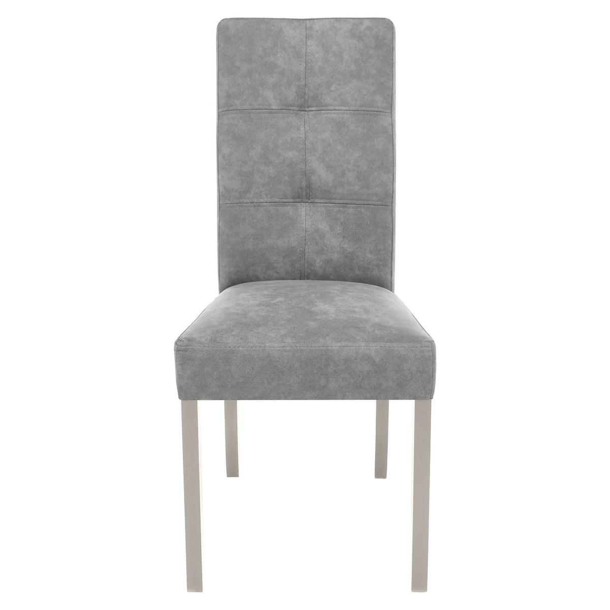 STUHL Solis mit kaschmirfarbenen Holzbeinen, Polsterstuhl, Hellgrau - Kaschmir/Hellgrau, Holz (45/100/42cm) - Beautysofa