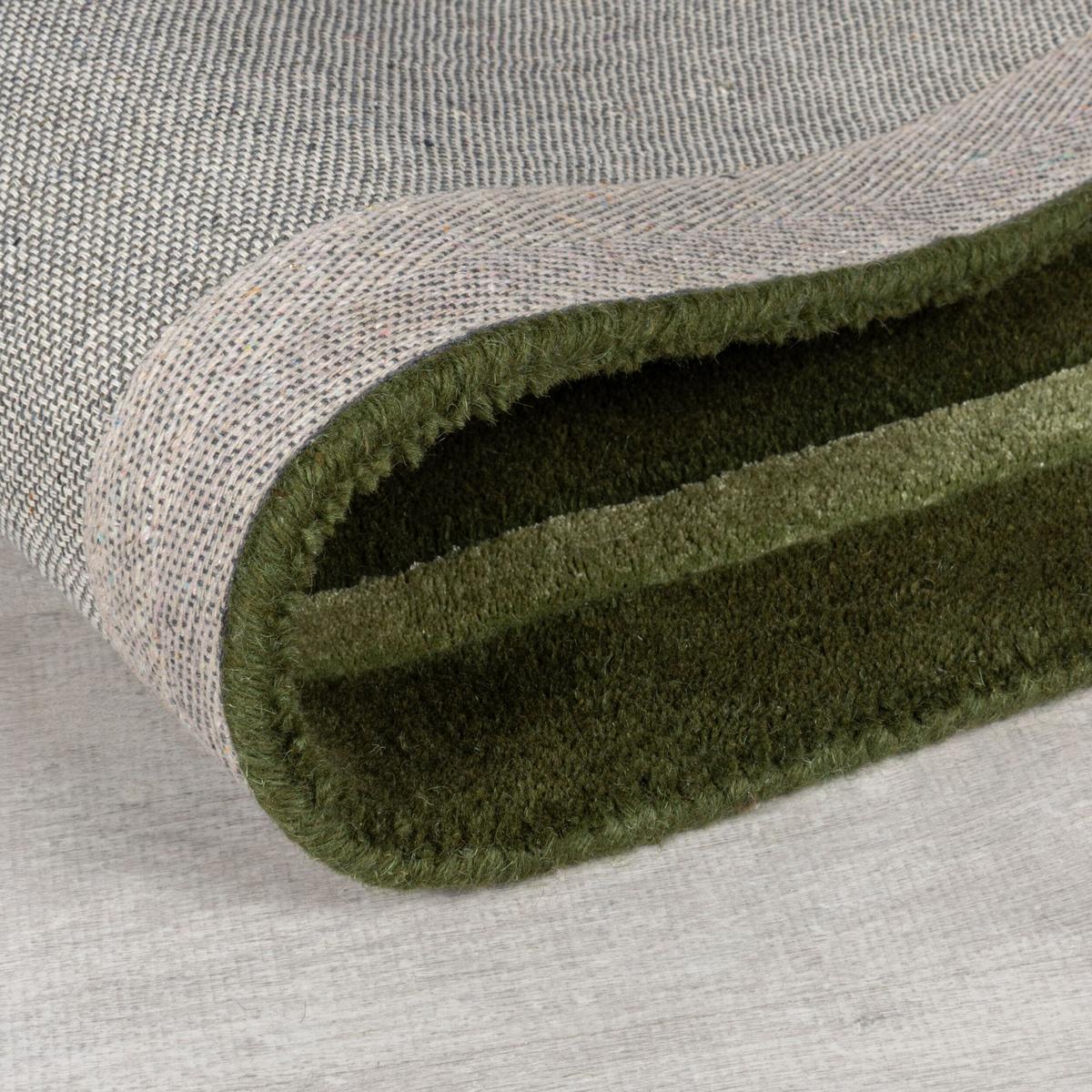 WOLLTEPPICH GLEN, mit Bordüre, Grün, 120 x 170 cm - Grün, Textil (170/120cm) - KADIMA DESIGN