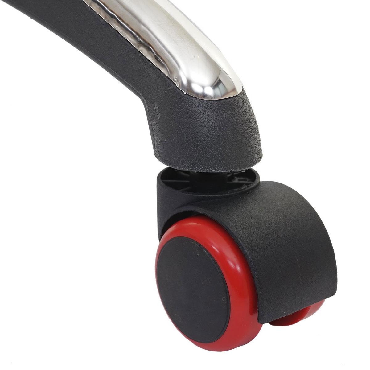 HARTBODENROLLEN 5ER SET Schwarz, Rot 5er-Set - Rot/Schwarz, Metall (1/1/1cm) - MCW