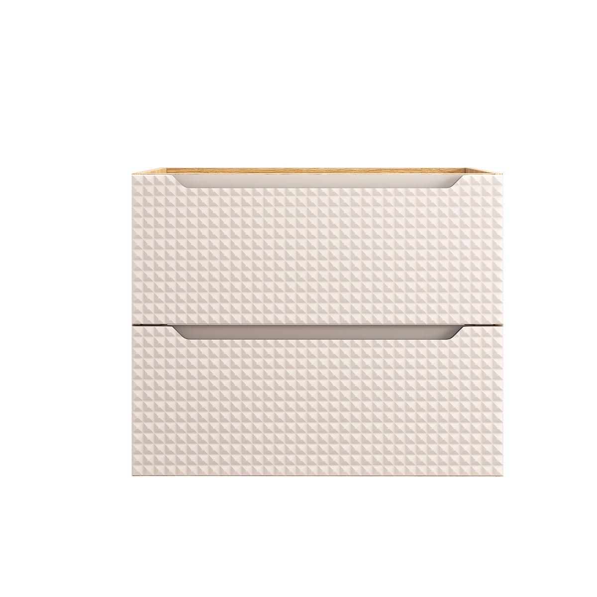 WASCHTISCHUNTERSCHRANK 70cm Mallory Beige und Holz - Braun, Holzwerkstoff (70/57/46cm) - Petits-meubles
