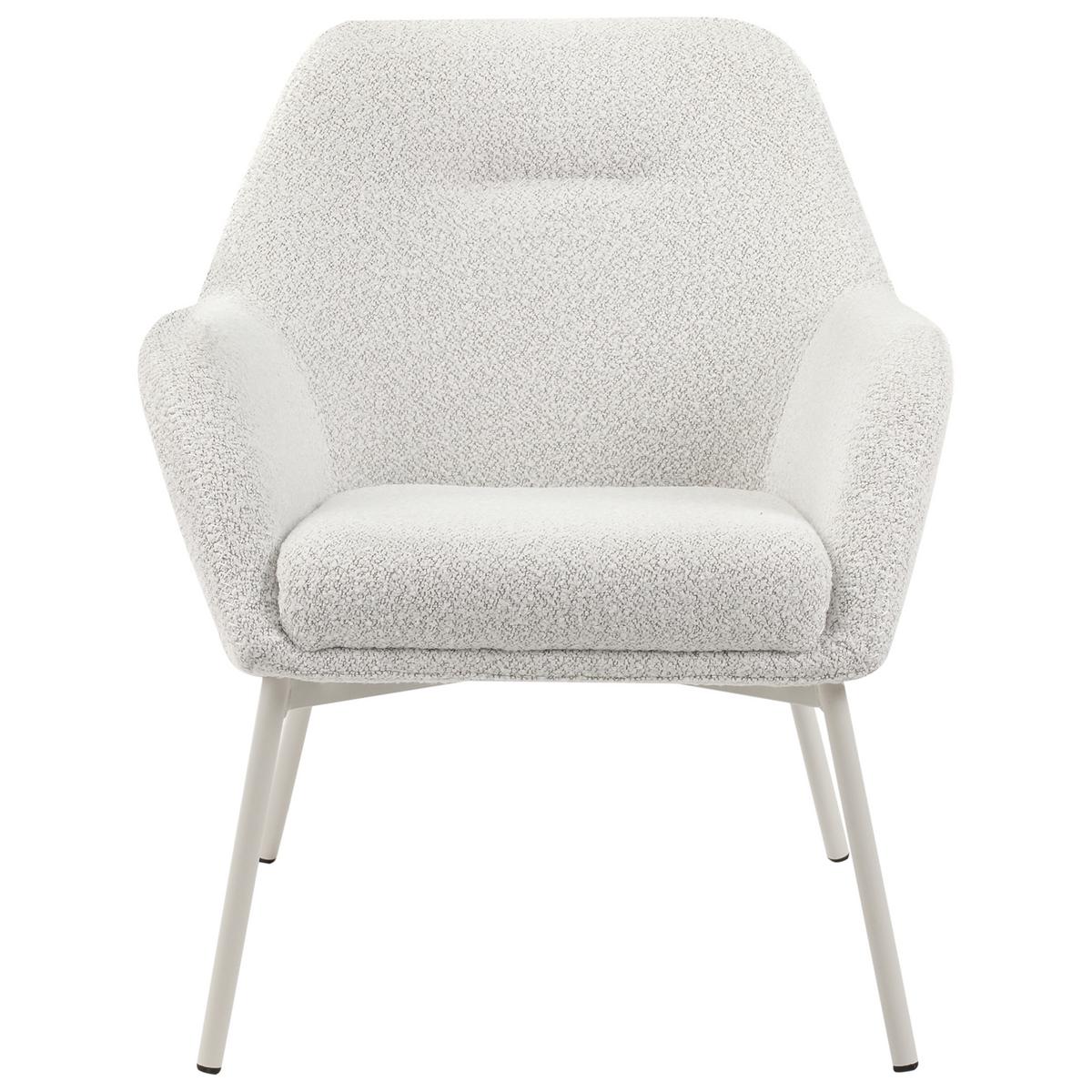SESSEL Cremeweiß Jabro - Weiß, Textil (65/78/70cm) - Beliani