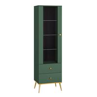 VITRINE Thalia Grün - Grün, Holzwerkstoff (55/190/40cm) - Petits-meubles