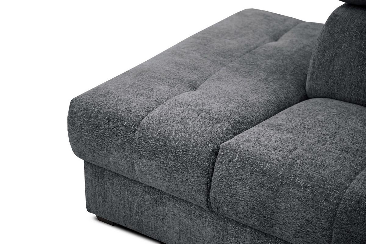 ECKSOFA CALVERA 5-Sitzer mit 1 Relaxfunktion, graphitfarben - Graphitfarben, Holzwerkstoff/Textil (239/298cm) - Wozimo