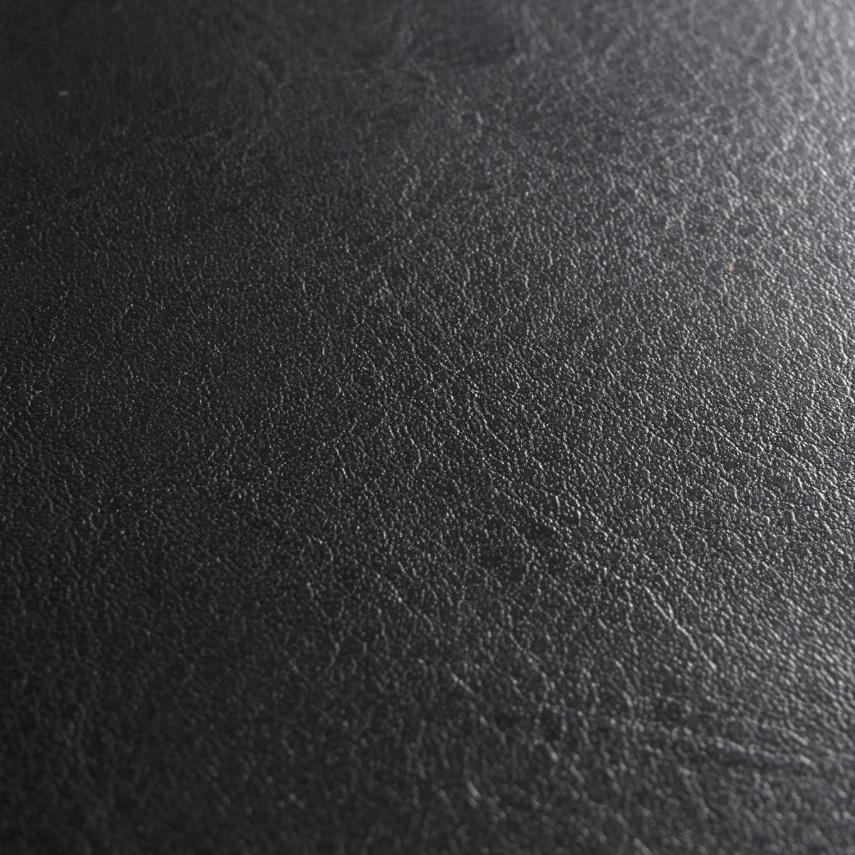 SITZHOCKER Schwarz - Schwarz, Leder (44/45/44cm) - MCW