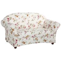 SOFA 2-Sitzer Kama Bezug Flachgewebe Buche nussbaum dunkel / weiß - Weiß, Kunststoff (151/85/81cm) - 58aufmkessel