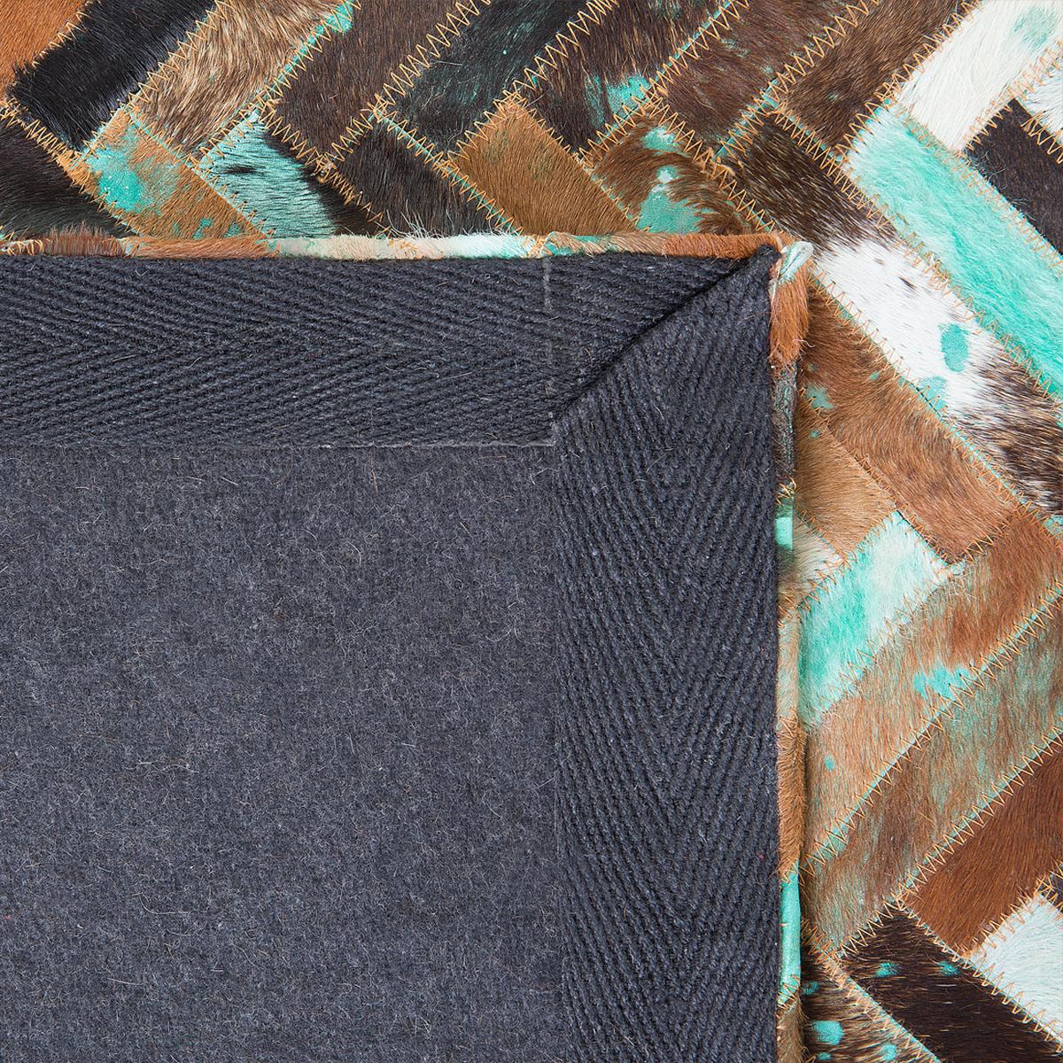 KURZFLOR-TEPPICH Amasya 230/160 cm - Multicolor, Fell (160/230cm) - Beliani