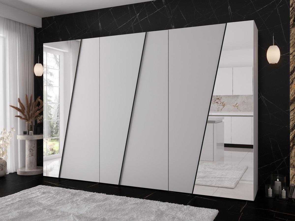 DREHTÜRENSCHRANK Zen 2L 300 cm - Schwarz/Weiß, Holzwerkstoff/Kunststoff (300/202/50cm) - MIRJAN24