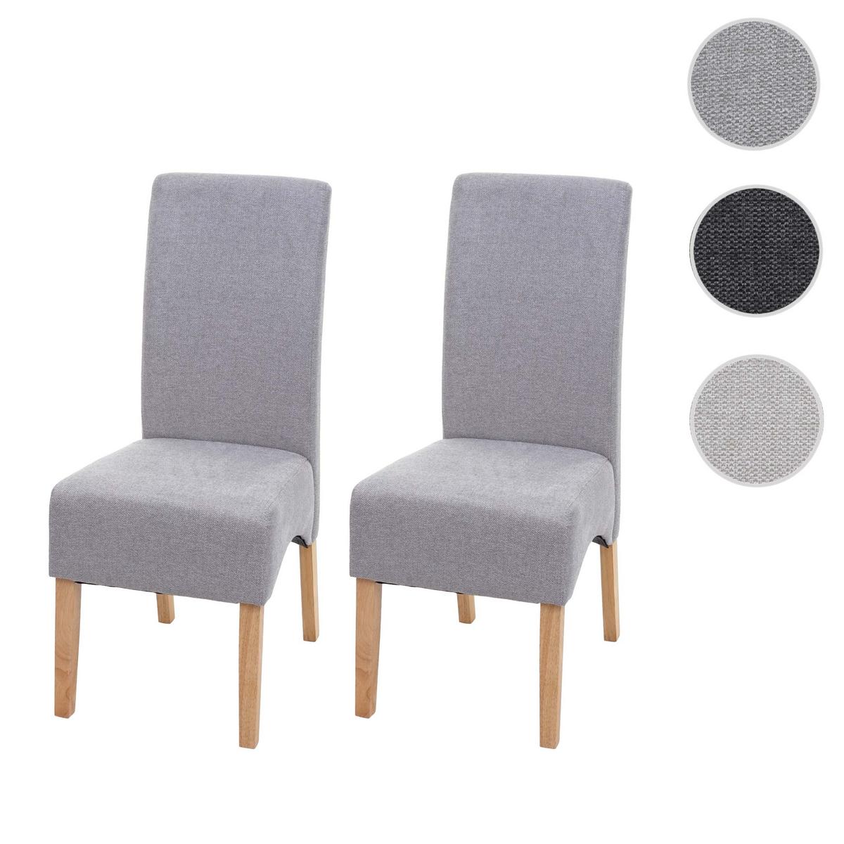 ESSZIMMERSTUHL Hellgrau 2er-Set - Hellgrau, Textil (44/100/56cm) - MCW
