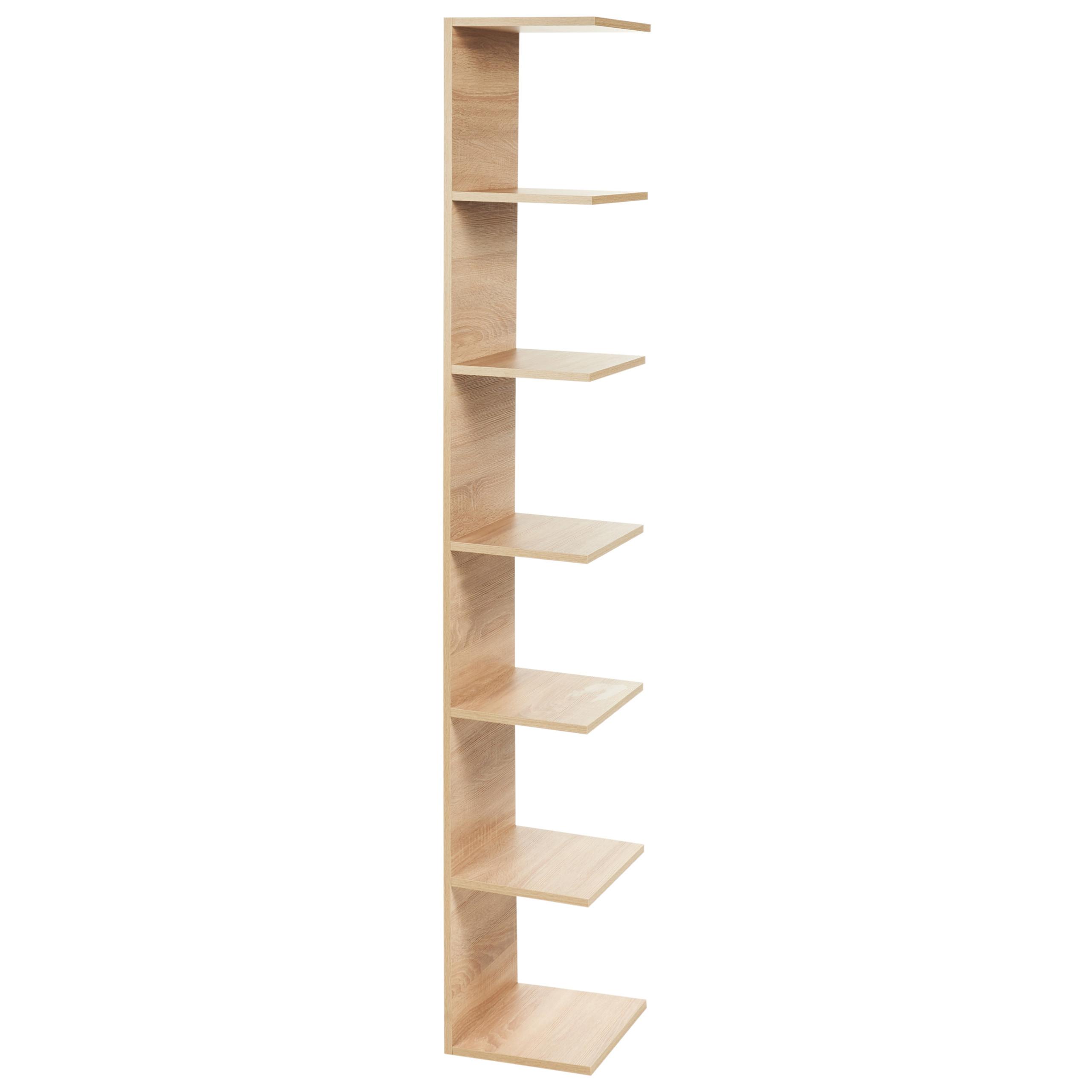 WANDREGAL 190 cm Hellbraun Eston - Braun, Holzwerkstoff (30/190/28cm) - Beliani