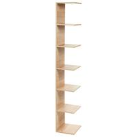 WANDREGAL 190 cm Hellbraun Eston - Braun, Holzwerkstoff (30/190/28cm) - Beliani