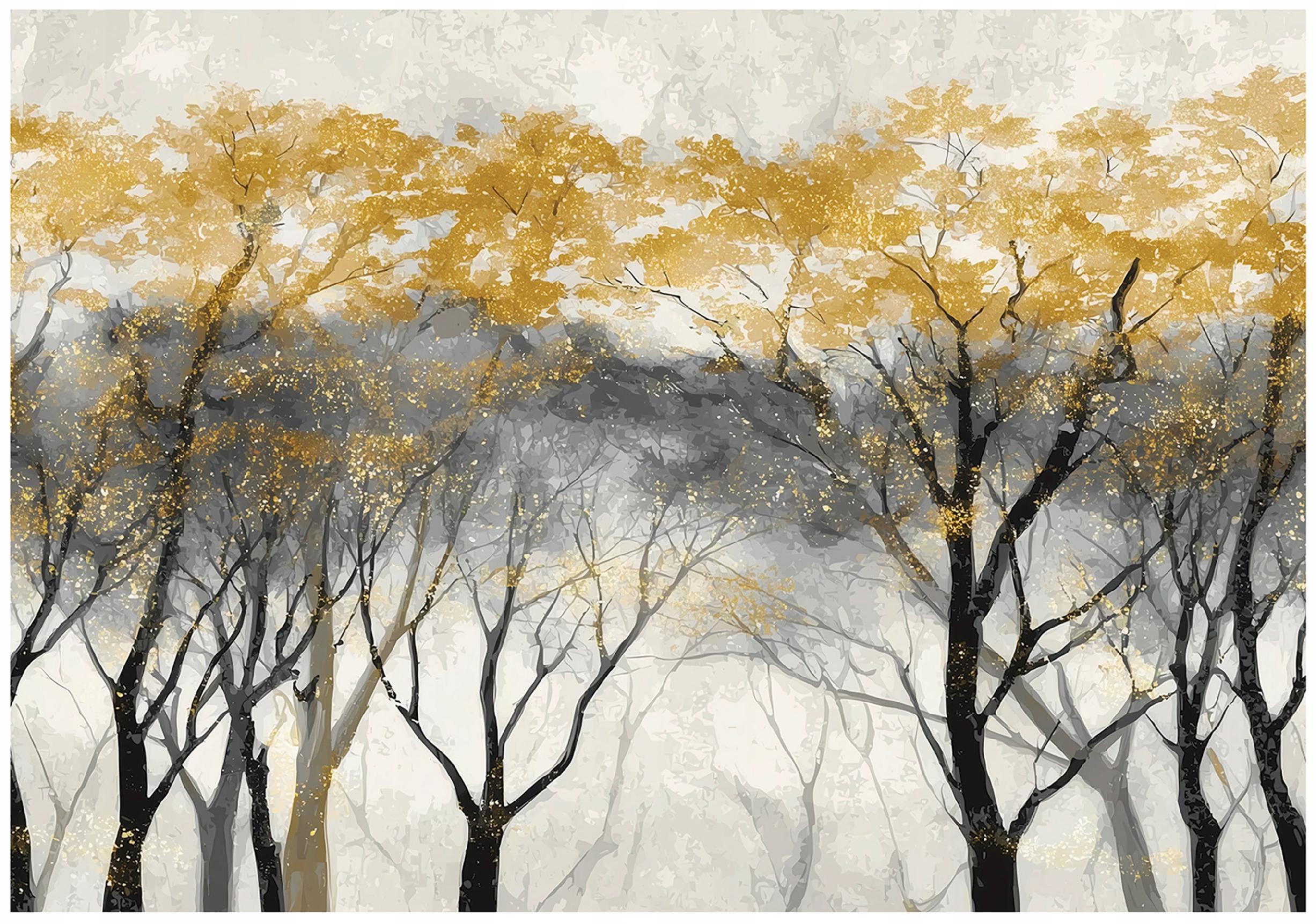 FOTOTAPETE Bäume Wald Beige 150x105 cm - Multicolor, Papier (150/105cm) - Wallarena